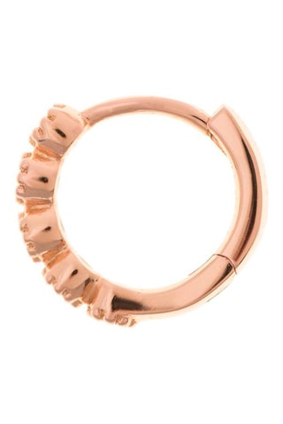 Créole Argent plaqué or rose et spinelles