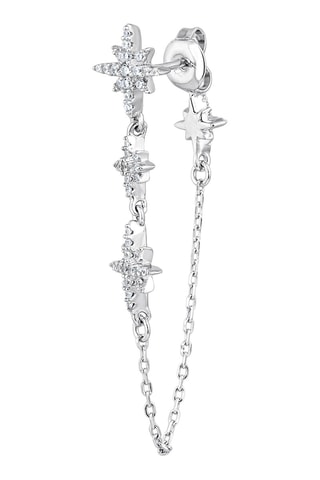 Boucle d'oreille Cassiopée 
Argent et zircons