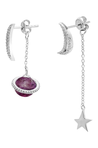Boucles d'oreilles 
Argent et améthyste
