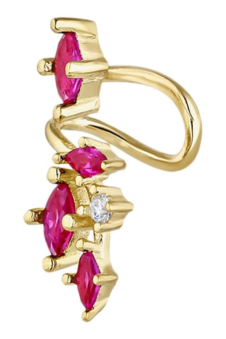 Earcuff Vica  
Argent plaqué or jaune et zircons