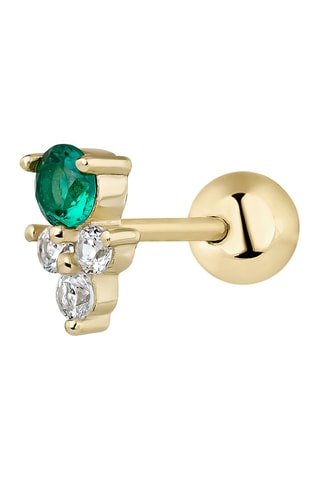 Puce Zair Argent plaqué or jaune et zircons