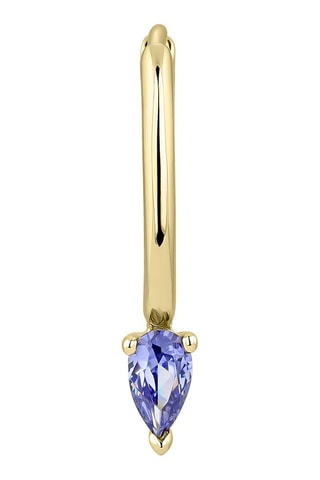 Créole Jepri - Argent plaqué or jaune et tanzanite