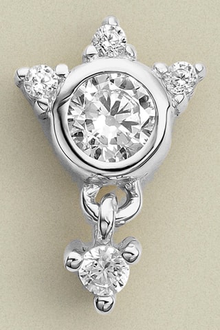 Puce Ancor - Argent et zircons