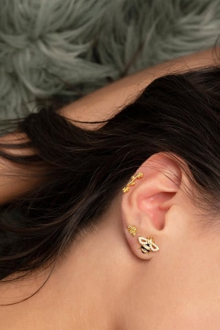 Oorbel Zilver Doublé Geelgoud