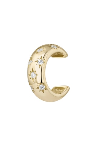 Earcuff Lucy Argent plaqué or jaune et zircons