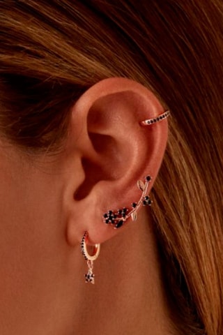 Boucle d'oreille Argent plaqué or rose