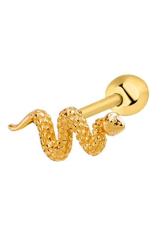 Puce Petit Snake - 
Argent plaqué or jaune