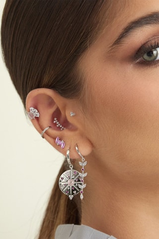Boucle d'oreille Morgana - Argent et zircons