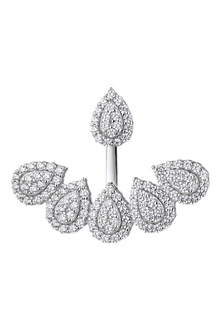 Boucle d'oreille Zoa - 
Argent et zircons