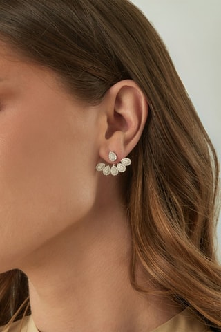 Boucle d'oreille Zoa - 
Argent et zircons