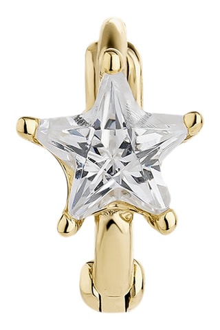 Créole Estée - 
Argent plaqué or jaune et zircon