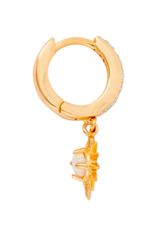 Créole - Argent plaqué or jaune et opale