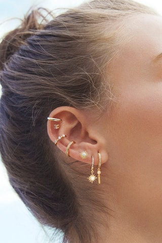 Créole - Argent plaqué or jaune et opale