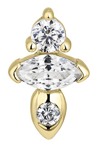 Piercing Adaya - Argent plaqué or jaune