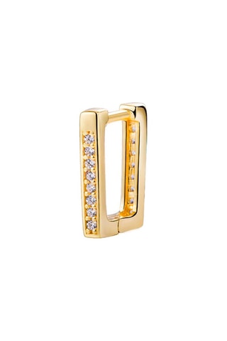 Boucle d'oreille Deo Argent plaqué or jaune et zircons