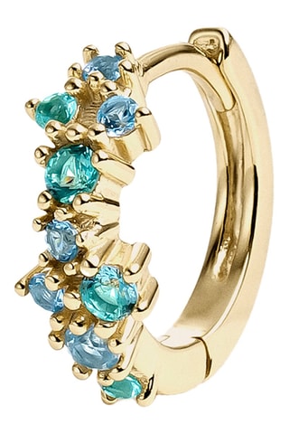 Créole Asmara - Argent plaqué or jaune et zircons