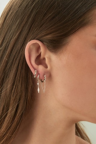 Boucle d'oreille Bastet - Argent