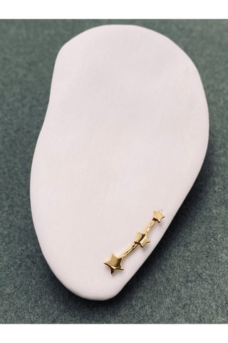 Boucle d'oreille - Argent plaqué or jaune