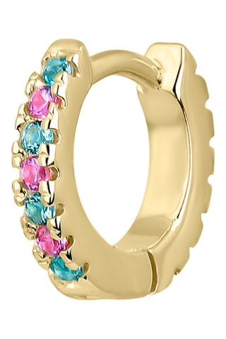 Créole Sophie - Argent plaqué or jaune et zircons