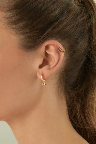 Créole Tami - Argent plaqué or jaune et zircons