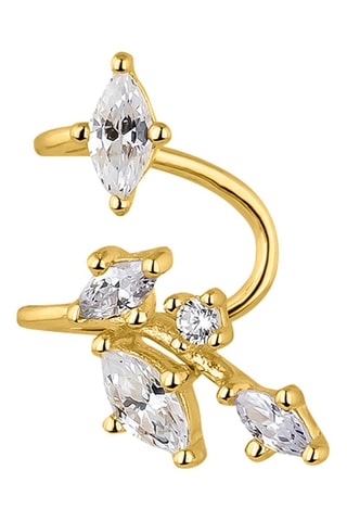 Earcuff Vica -  
Argent plaqué or jaune et zircons