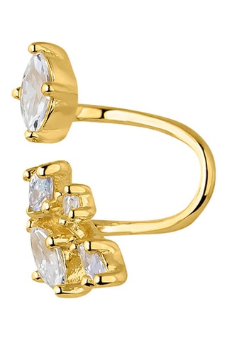 Earcuff Vica -  
Argent plaqué or jaune et zircons