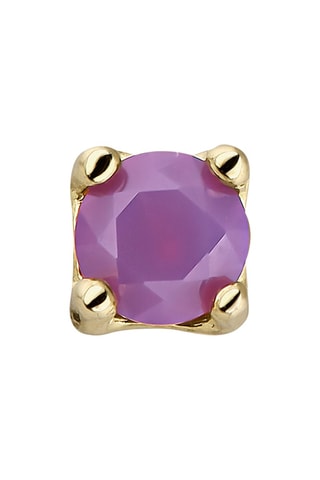 Puce Luz - 
Argent plaqué or jaune et améthyste