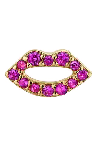 Puce - 
Argent plaqué or jaune et zircons