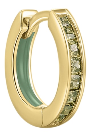 Créole - 
Argent plaqué or jaune et zircons