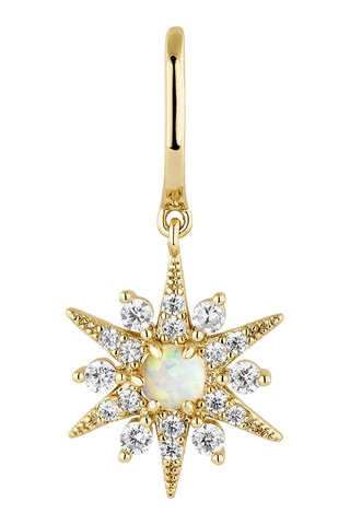 Créole - Argent plaqué or jaune et opale