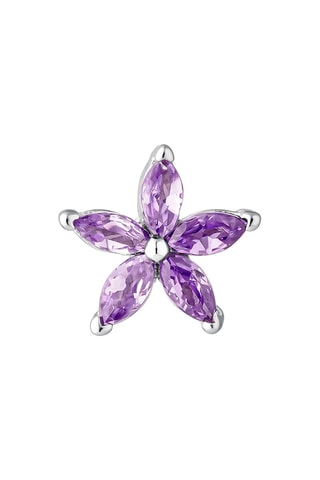 Puce Calendula - Argent et zircons