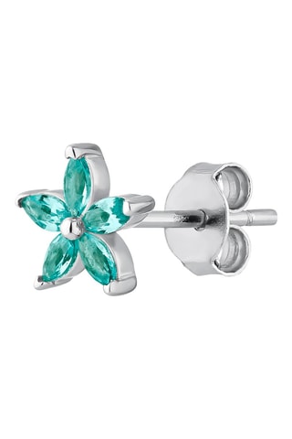 Puce Calendula - Argent et nano paraiba