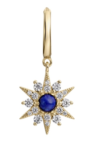 Piercing Aro Lapislazuli - Argent plaqué or jaune et lapis-lazuli