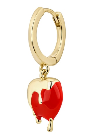 Boucle d'oreille Heart Melt - Argent plaqué or jaune