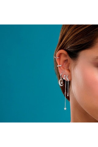 Boucle d'oreille - 
Argent et zircons