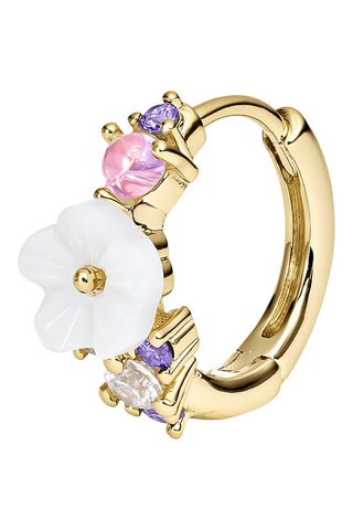 Créole - Argent plaqué or jaune et nacre