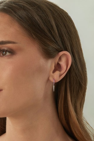 Boucle d'oreille Zula - Argent et zircons