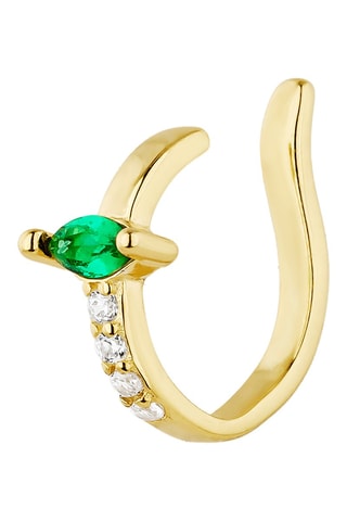 Earcuff - Argent et spinelle