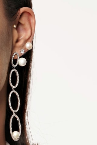 Puce Natura - 
Argent et perle nacrée