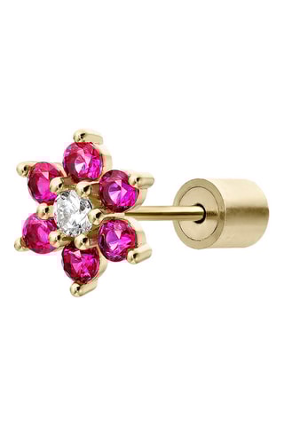 Piercing Gold Maysoon - Zilver Doublé Geelgoud en Korund