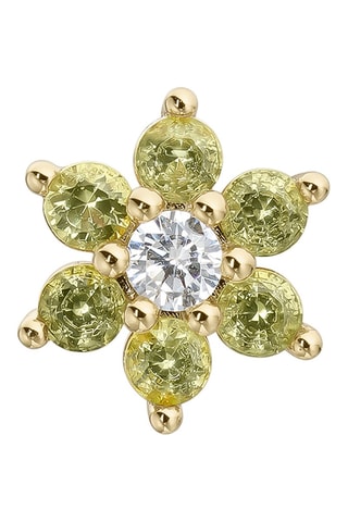 Piercing Green Maysoon - Zilver Doublé Geelgoud