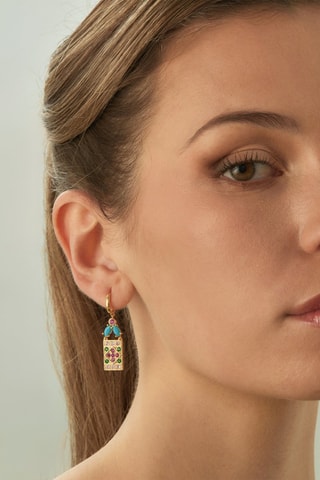 Boucle d'oreille - Argent plaqué or jaune