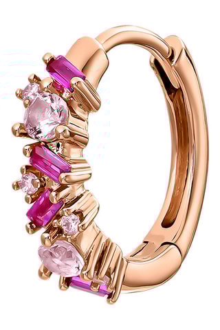 Piercing Chloe - Argent plaqué or rose et morganite