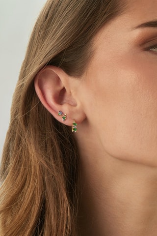 Piercing Satet - Argent plaqué or jaune et tanzanite