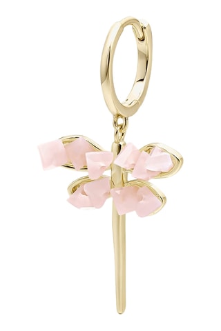 Piercing - Argent, plaqué or jaune et quartz