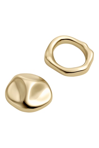 Boucles d’oreilles dépareillées - Argent plaqué or jaune