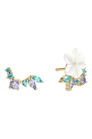 Boucles d’oreilles dépareillées - Argent plaqué or jaune