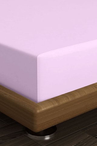 Drap-housse en coton 117 fils/cm² - Lilas