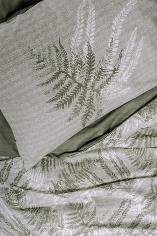 Parure de couette en coton 57 fils/cm² Frond - Kaki