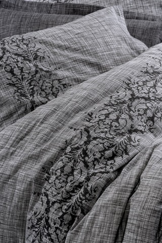 Parure de lit en coton 57 fils/cm² Sooty - Gris